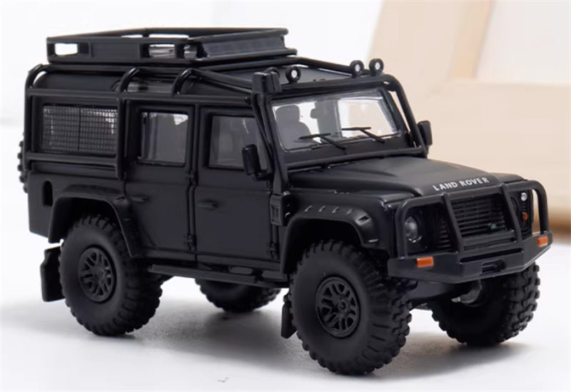 Master & Decode Land Rover Defender 110 4X4 modified matte black 1:64 Car Pre-built Airliner Model Display view1