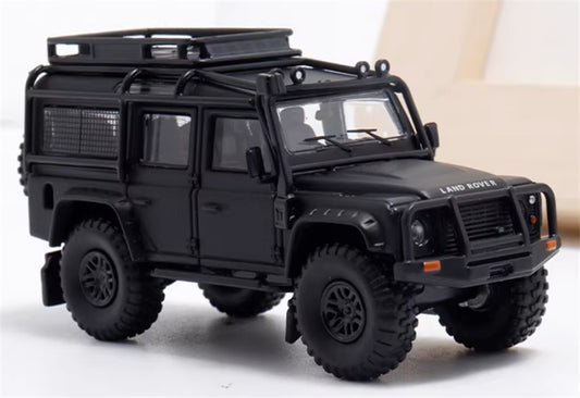 Master & Decode Land Rover Defender 110 4X4 modified matte black 1:64 Car Pre-built Airliner Model Display view1