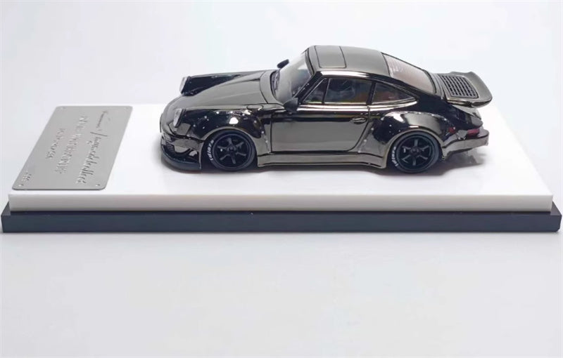 mymodelcollect Porsche RWB 930 Electroplating gray Limited Edition 999PCS ONLY 1:64 Car Pre-built Model view3
