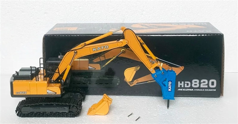 KATO HD820-7 excavator w/ breaker hammer 1:50 Truck Pre-built Model