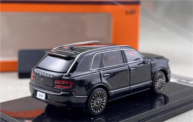 GCD Toyota Century 3rd Generation G70 SUV black left hand drive 1:64 Car Pre-built Model view4