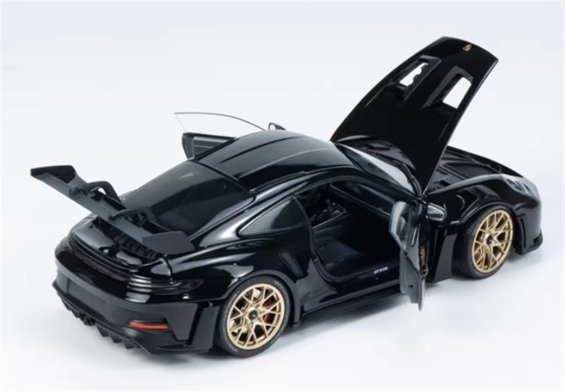 1:18 PORSCHE 911 (992) GT3 RS 2022 Black w/ gold wheel hub  MINICHAMPS Limited Edition 400PCS ONLY DIECAST Car Model