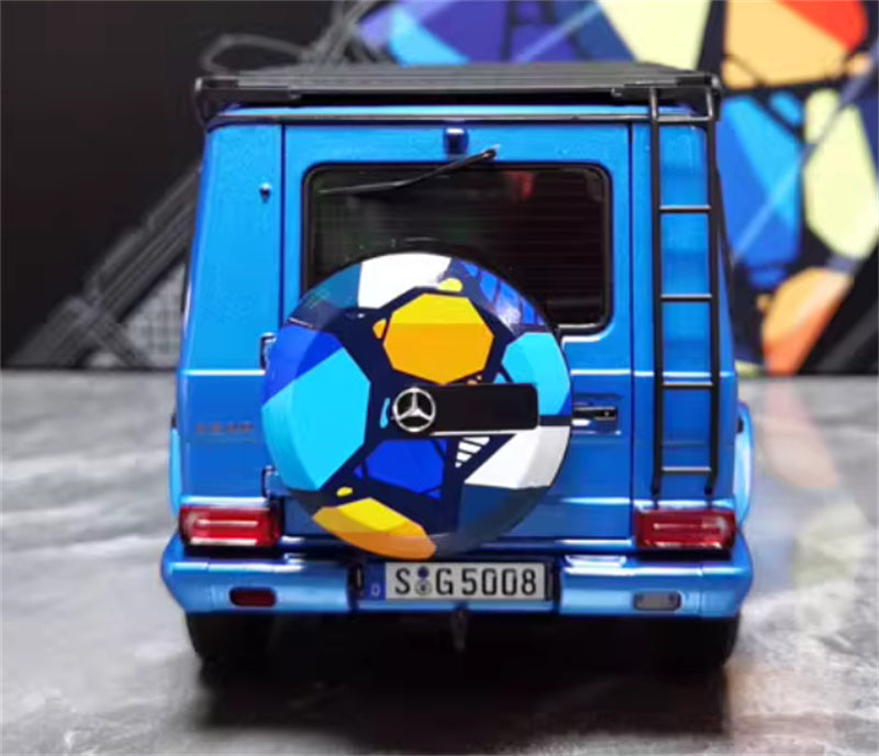 Almost Real Mercedes Benz G-Class G63 W463 Gventure 300k commemorative edition Metallic Blue Limited Edition 504PCS ONLY 1:18 Truck Pre-built Model view10