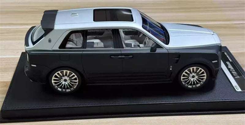 1:18 Rolls Royce Cullinan Matte black silver dual VMB Resin Car Model view2