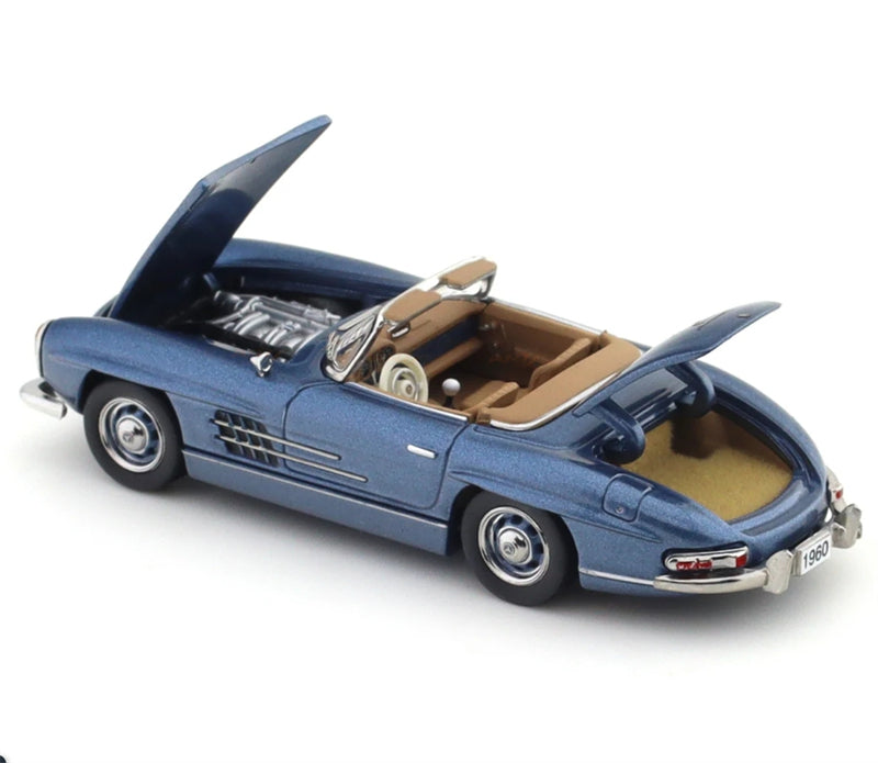 GFCC 1960 Mercedes Benz 300SL Roadster convertible vintage car Icy Blue Limited Edition 499PCS ONLY Hardtop 1:64 car Pre-built Model view6