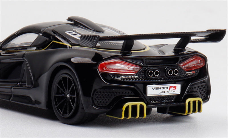Rhino Model Hennessey Venom F5 Limited Edition 999PCS ONLY Black w/ Figure 23# 1:64 Car Pre-built Model view7