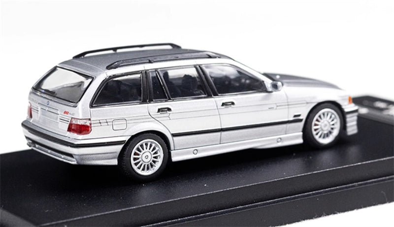 Mortal Third Generation BMW 3 Series E36 Alpina B8 Four-Door Wagon metallic silver Limited Edition 699PCS ONLY 1:64 Car Pre-built Model view6