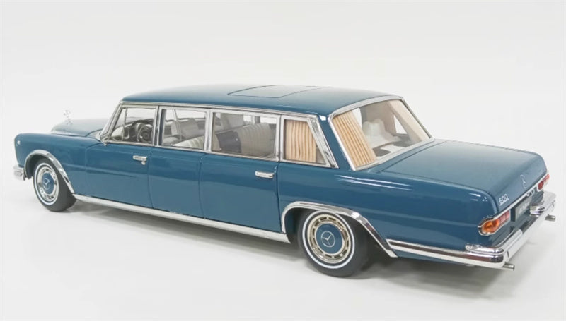 NZG Mercedes Benz S600 Pullman W100 Metal Blue 1:18 Car Pre-built Model