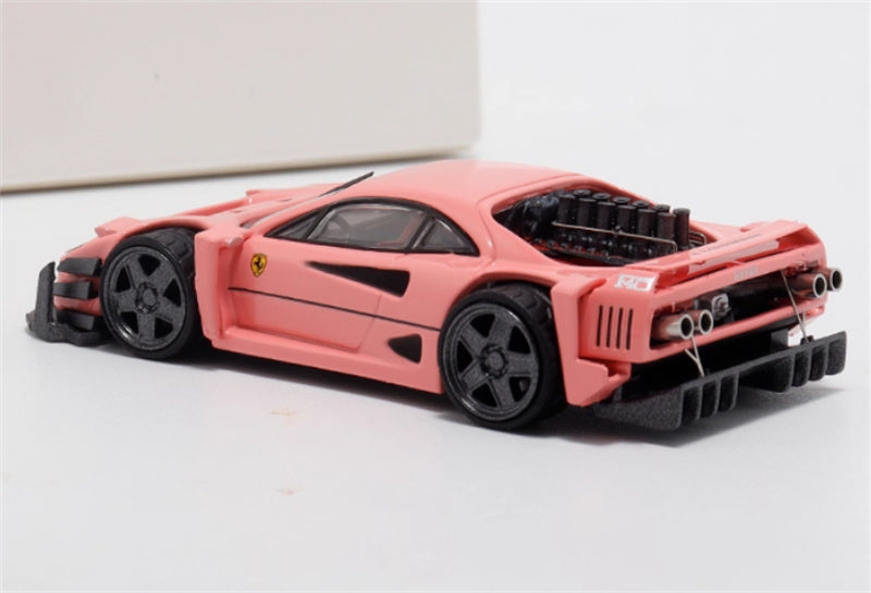 Autobots Models Ferrari F40 Yasid sports car Explosive redesign pink 1:64 Car Pre-built Model view6