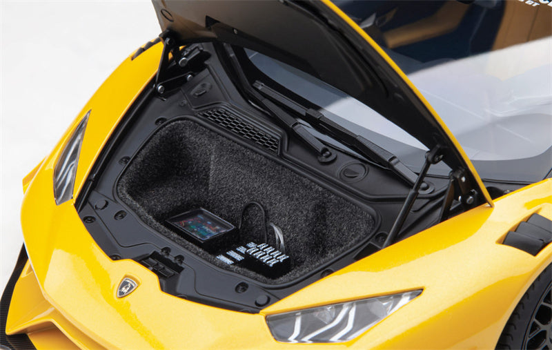 AUTOART Lamborghini HURACAN GT supercar yellow LBWK AirREX Liberty Walk AK-produce LB PERFORMANCE 1:18 Car Pre-built Model view2