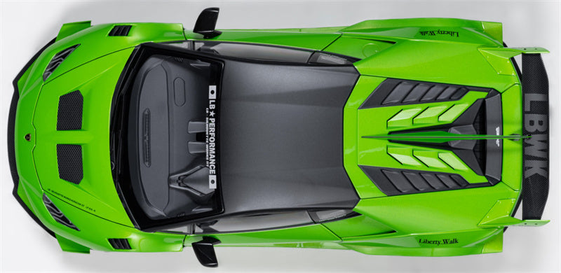 AUTOART Lamborghini HURACAN GT supercar Green LBWK AirREX AK-produce LB PERFORMANCE LB-WORKS 1:18 Car Pre-built Model view10