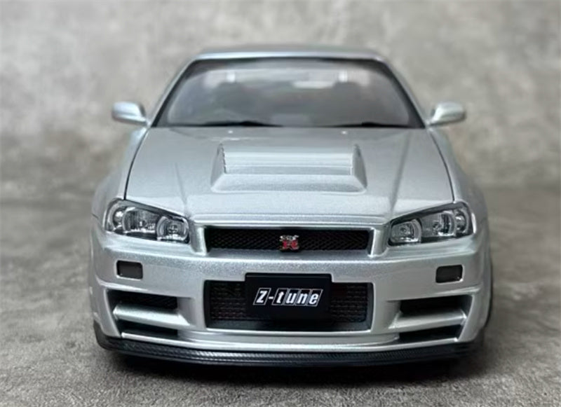 AUTOART NISMO GTR R34 Z-TUNE SILVER 1:18 Car Pre-a Model