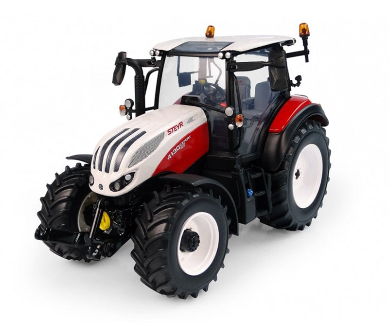 Universal Hobbies STEYR 4130 EXPERT CVT Agricultural tractor white/Red 1:32 Truck Pre-built Model