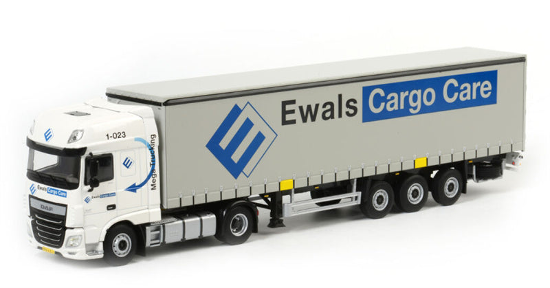WSI DAF XF SC 4x2 Curtainside trailer Ewals 1:50 Truck Pre-built Model