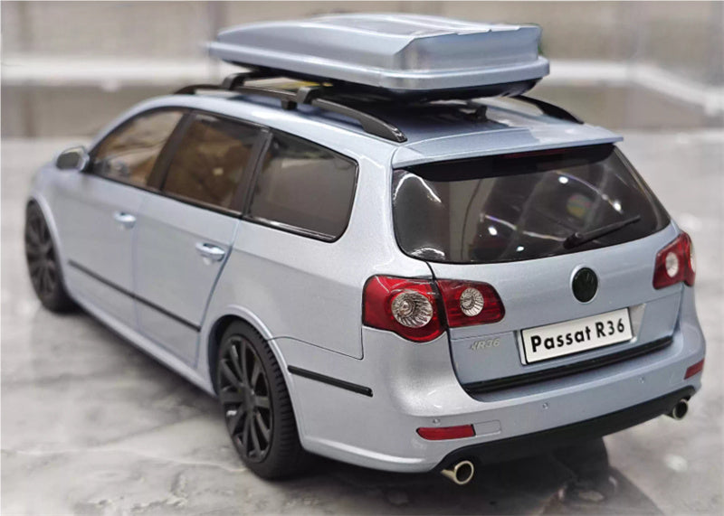 NZG Volkswagen VW Passat Estate R36 Classic ceramic jar Car Ice Blue with pedal travel suitcase Limited Edition 99PCS ONLY 1:18 Car Pre-built Model view5
