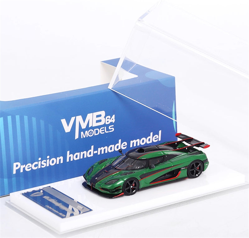 VMB Koenigsegg one 1 Supercar Green Limited Edition 399PCS ONLY 1:64 Car Pre-built Model view4