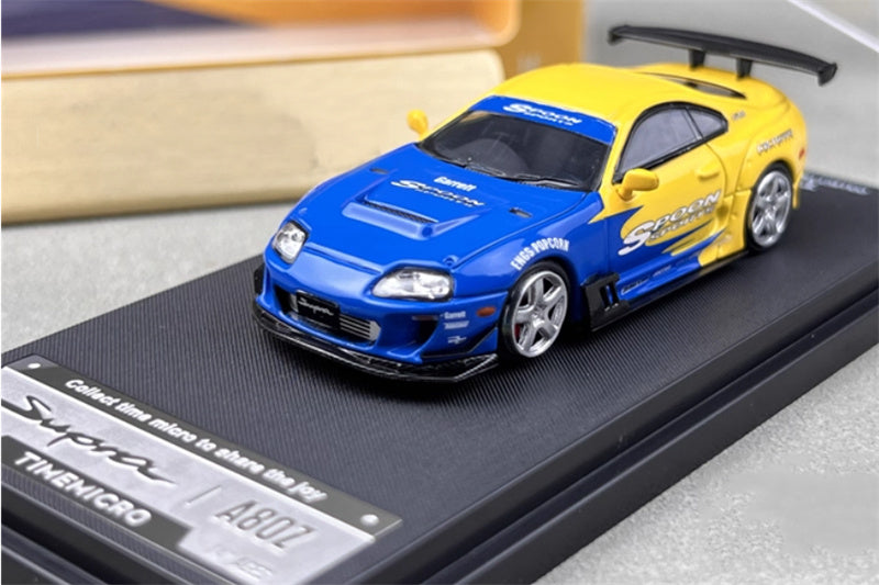 TimeMicro Toyota Supra A80Z Spoon Coating regular version Black base 1:64 Car Pre-built Model view1