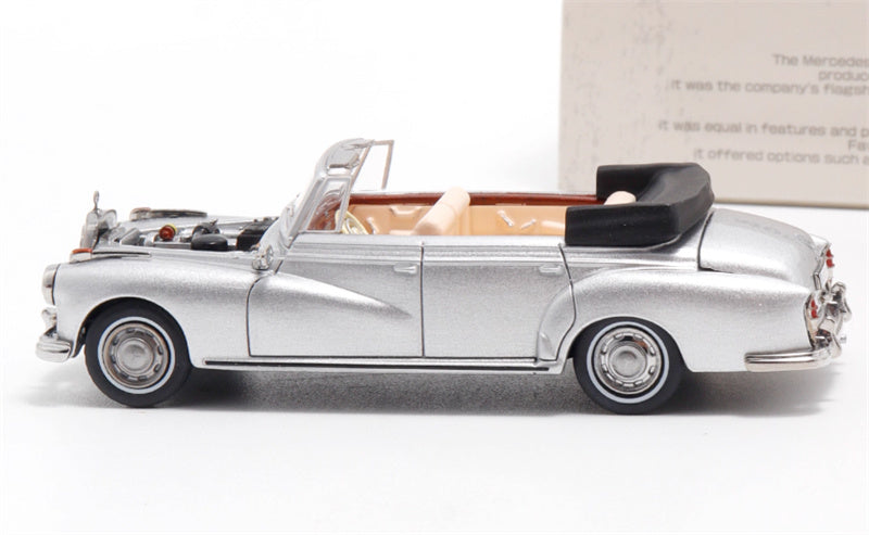Mortal Mercedes Benz TYP 300D Cabriolet W189 Limited Edition 499PCS ONLY silver 1:64 Car Pre-built Model view6