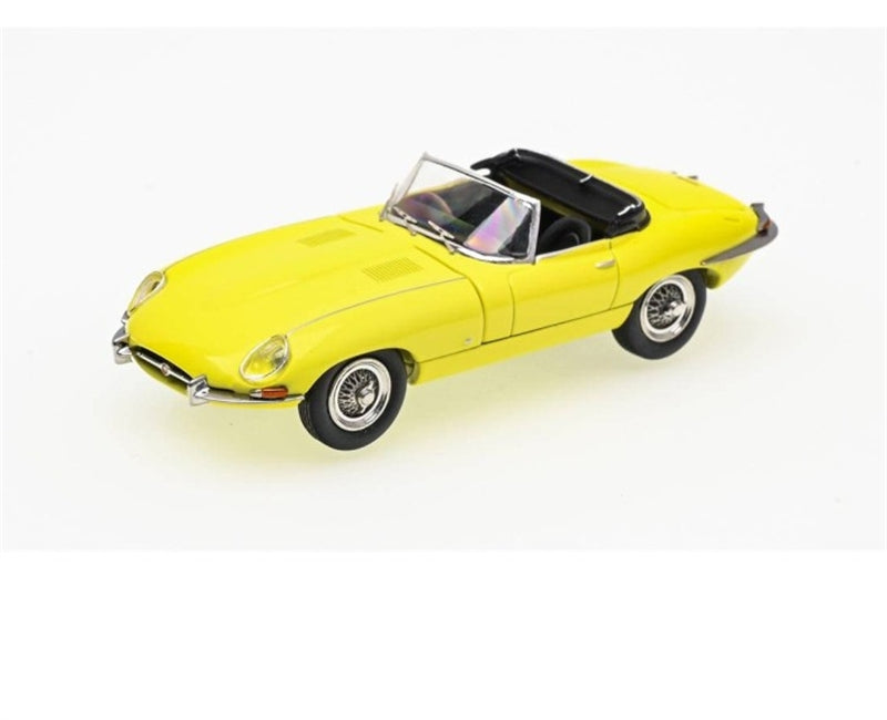 GFCC 1961 Jaguar E-Type Roadster Convertible Yellow Limited Edition 499PCS ONLY RHD 1:64 car Pre-built Model view1