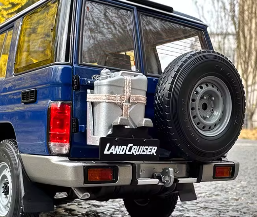 Almost Real Toyota LC76 Land Cruiser Blue 1:18 Car Pre-built Model view2