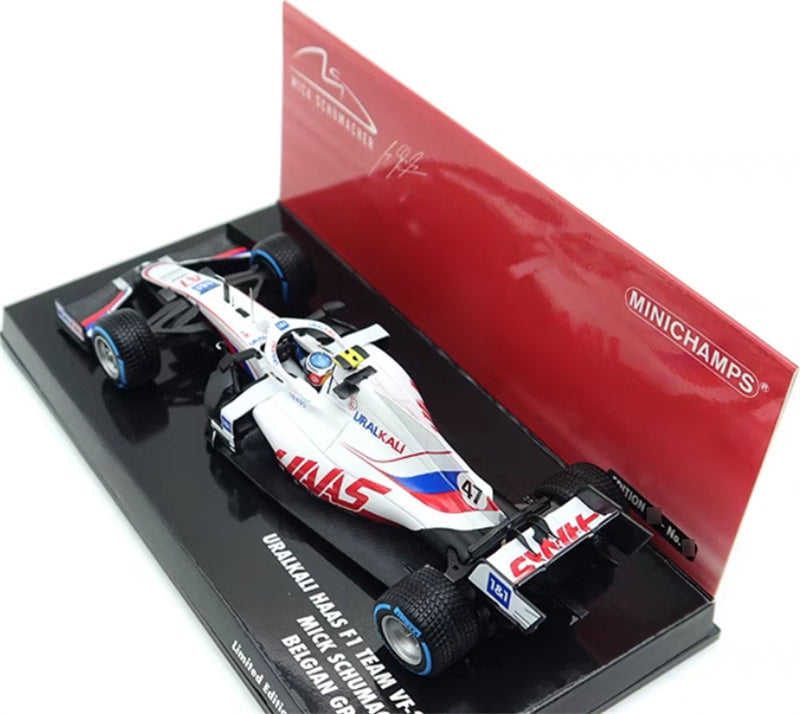 1:43 MINICHAMPS URALKALI HAAS VF-21 SCHUMACHER #47 BELGIAN GP 2021 LTD 672PCS view4