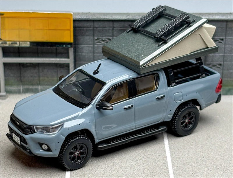Tarmac Works Toyota Hilux pickup Camping Edition grey 1:64 Car Pre-built Model view5