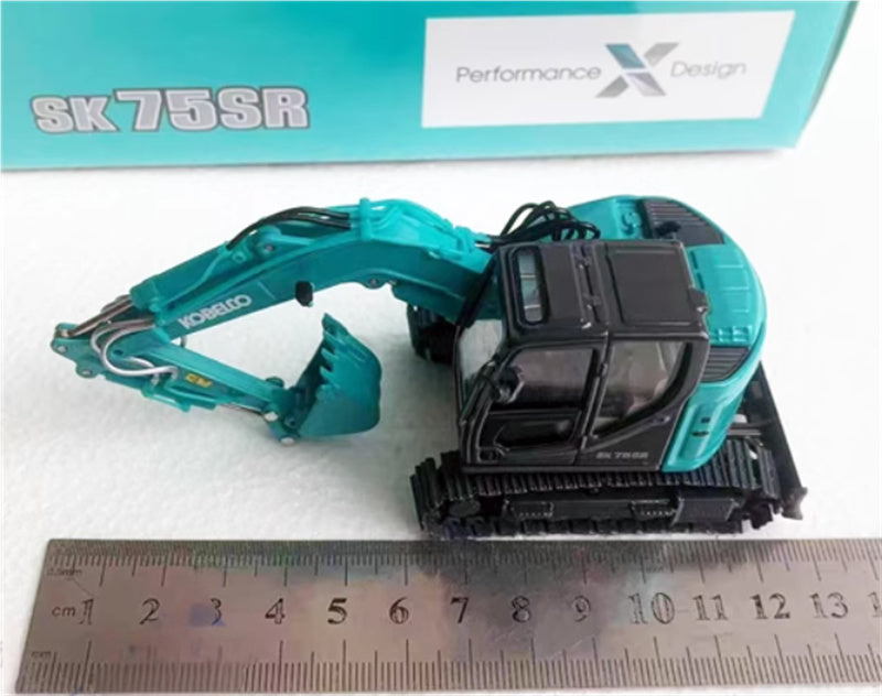 KOBELCO SK75SR New Excavator Limited Edition Blue 1:50 Truck Pre-built Model