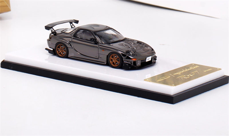 mymodelcollect Mazda RX-7 FD3S gray 1:64 Car Pre-built Model view5
