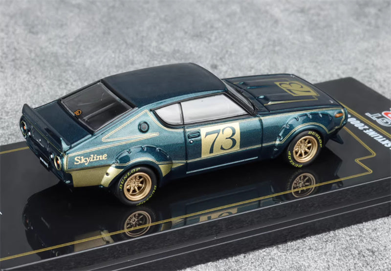 INNO64 Nissan Skyline 2000 GT-R (KPGC110) Green 1:64 car Pre-built Model view4