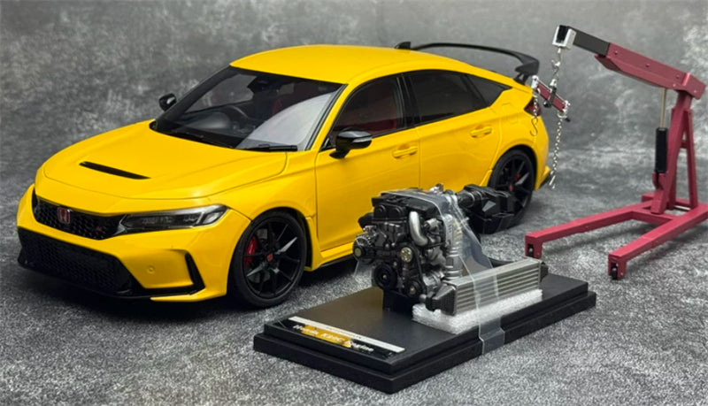 1:18 Honda Civic Type R FL5  yellow MOTORHELIX Limited Edition 299PCS ONLY DIECAST Model