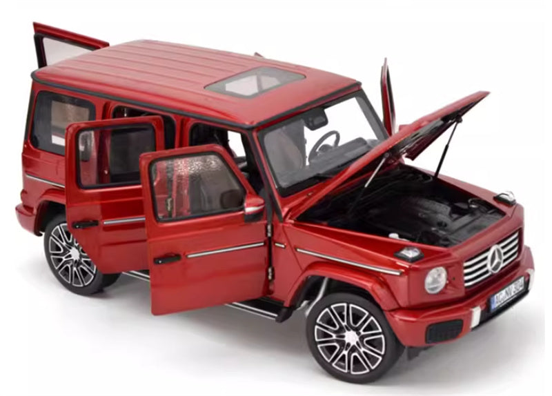 NOREV 2024 Mercedes Benz G500 G-Class off-road red 1:18 Car Pre-built Model view3