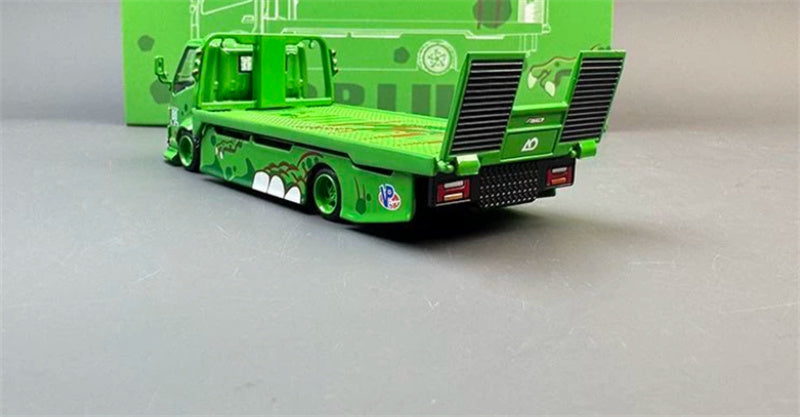 1:64 Hino H300 dinosaur Painting Green TOP LUX DIECAST Model