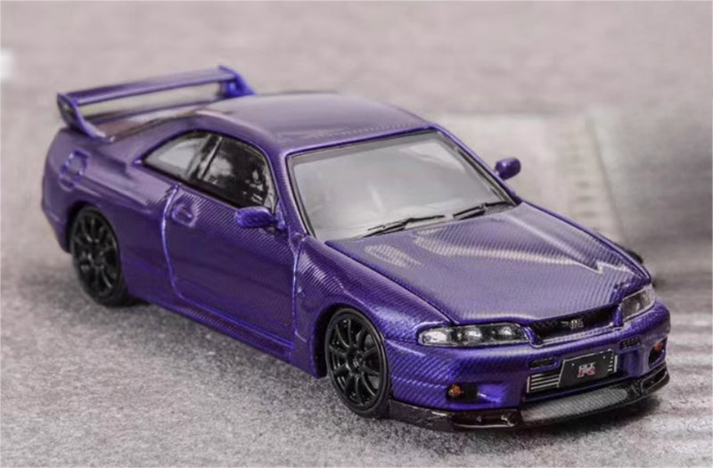 Focal Horizon Nissan Skyline GT-R R33 All Carbon Purple 1:64 Car Pre-built Model view3