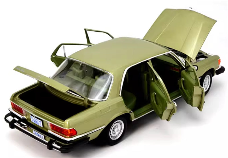 NOREV Mercedes Benz 450SEL W116US-Version 1979 light green 1:18 Car Pre-built Model view7