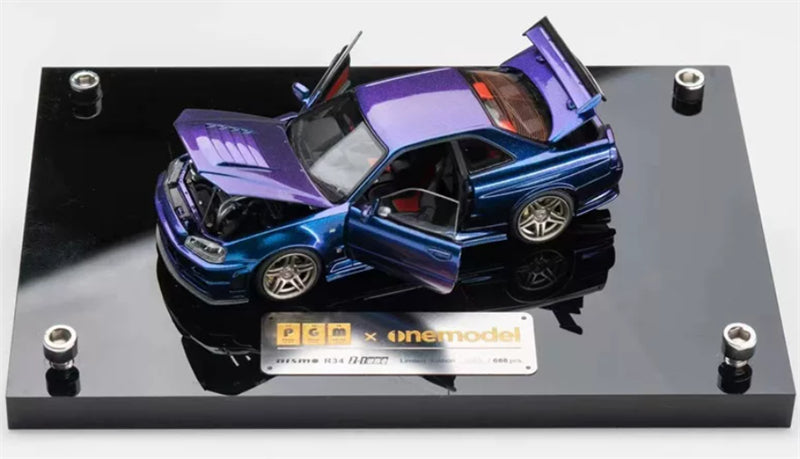 1:43 Nissan GT-R R34 Z Tune  chameleon PGM x onemodel Deluxe Edition Limited Edition 688PCS ONLY DIECAST Model