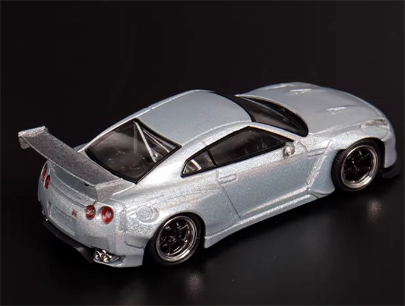 DOT Nissan GT-R R35 Pandem Rocket Bunny Magic Colour white 1:64 Car Pre-built Model