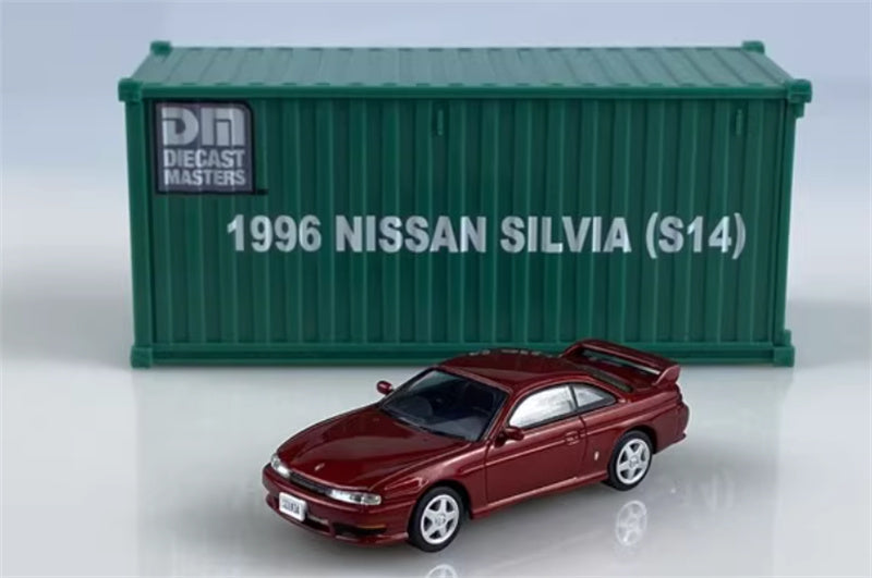 CATERPILLAR NISSAN SILVIA S14 Red left-hand drive 1:64 Car Pre-built Model
