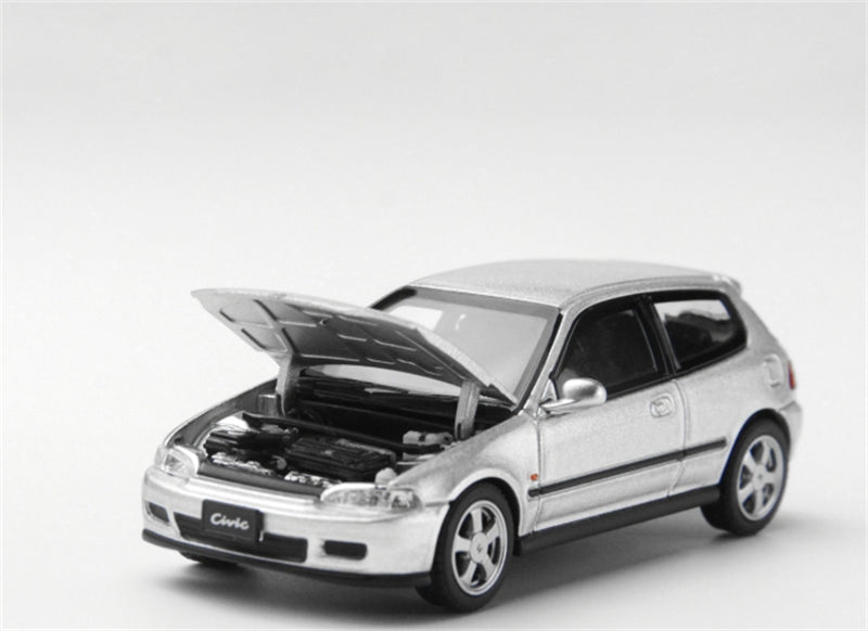 LCD-MODELS Honda Civic SiR II EG6 Silver 1:64 car Pre-built Model view3