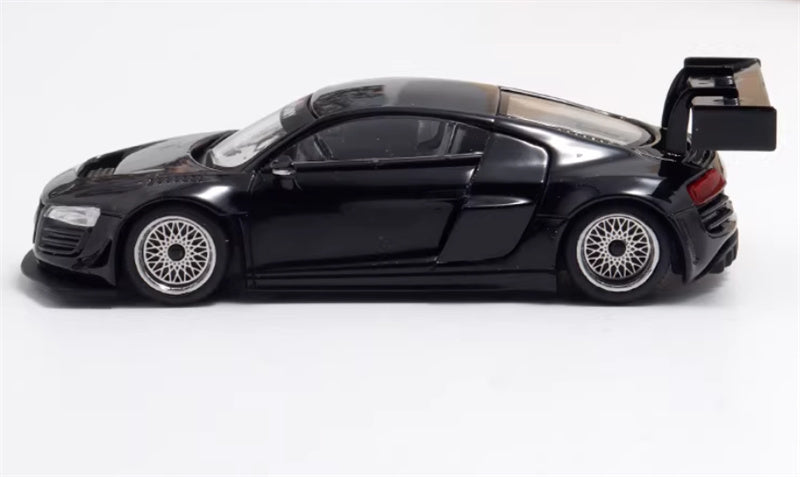 LeManFang Audi R8 LMS ULTRA high tail modified racing Black 1:64 Car Pre-built Model view4