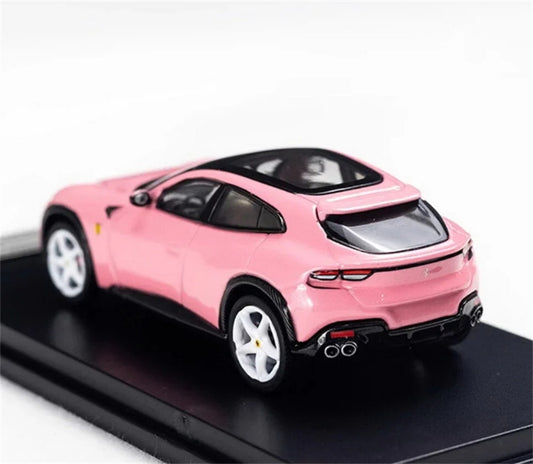 Funny Model Ferrari Purosangue V12 FUV Metallic Pink SUV 1:64 car Pre-built Model view2