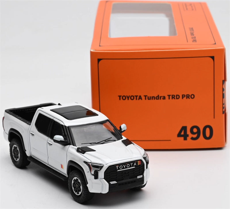 GCD Toyota Tundra TRD PRO pickup left-hand drive White 1:64 Car Pre-built Model view7