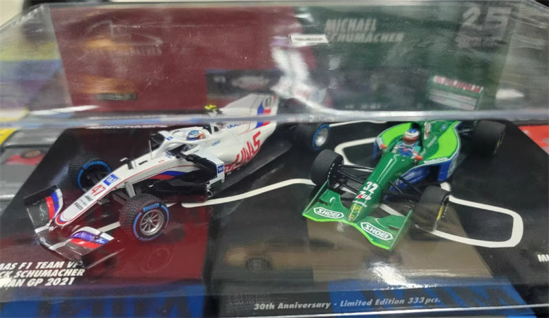 1:43 MINICHAMPS Dual car set HAAS VF-21 jordan ford 191 30th Anniv. LTD 333PCS view3