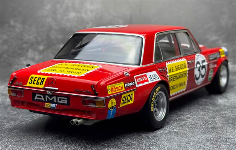 1:18 Mercedes Benz AMG 300SEL 6.8 24h Spa 1971 Porco Rosso  MINICHAMPS #35 DIECAST Car Model