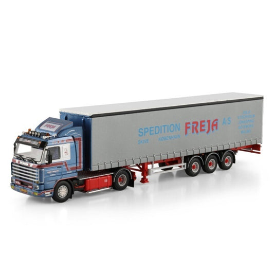 1:50 SCANIA KLAUS BONDING 3 series 4X2 CURTAINSIDE TRAILER 3 AXLE WSI   Diecast Model