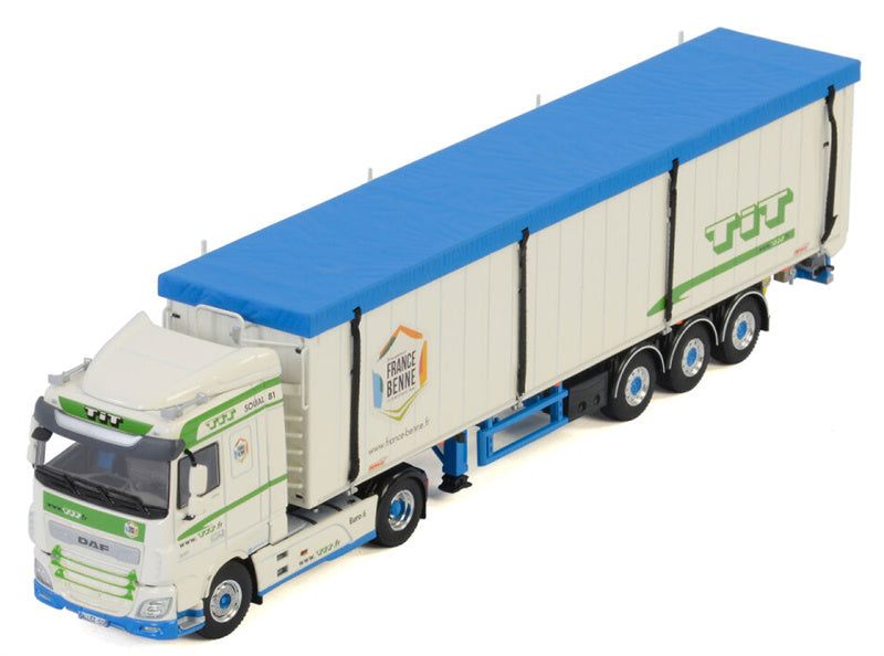 WSI DAF XF SPACE CAB MY2017 4x2 VOLUME TRAILER - 3 AXLE Transports TiT 1:50 Truck Pre-built Model