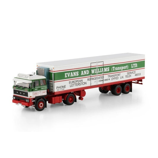 1:50 DAF EVANS & WILLIAMS 2800 4X2 REEFER TRAILER 2 AXLE WSI   Diecast Model