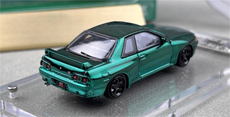 Focal Horizon Nissan Skyline GT-R R32 Nismo S-Tune All Carbon Green Limited Edition 999PCS ONLY 1:64 Car Pre-built Model view6