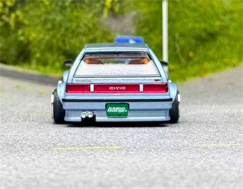 KaidoHouse x MiniGT Honda Civic EF Kaido Roulette V1 blue color box packaging 1:64 Car Pre-built Model view7