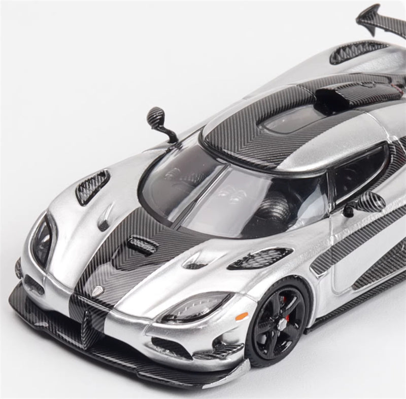 SmallcarsART Koenigsegg Agera RS Supercar silver 1:64 Car Pre-built Model view5