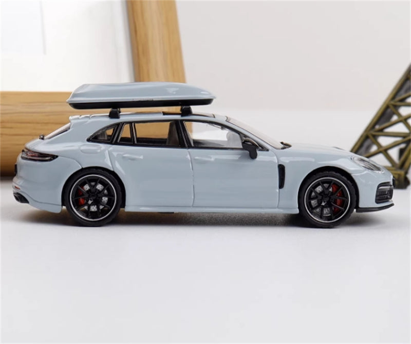 1:64 Porsche Panamera Sport Turismo Travel version Limited Edition 499pcs ONLY  Sky Gray Ghost Player DIECAST Model